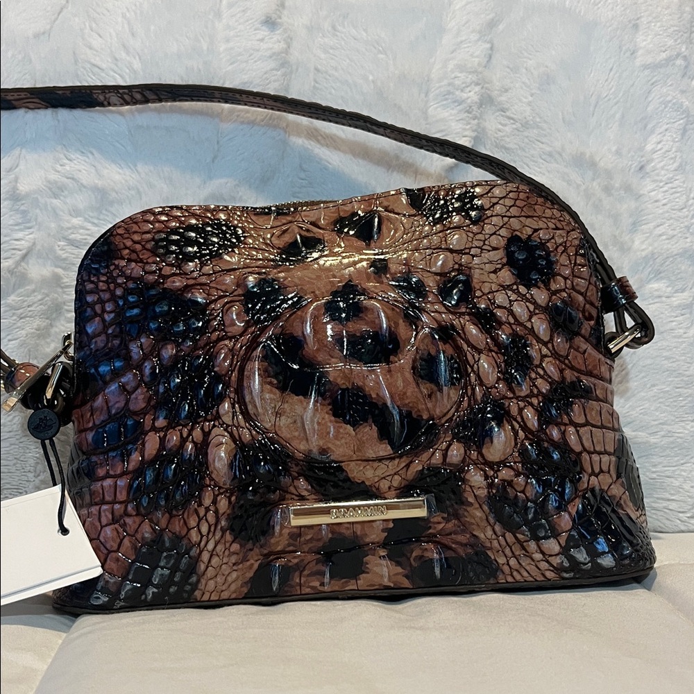 Brahmin Melbourne Collection Golden Lynx Amal Crossbody Bag